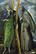 unknow artist Hl. Andreas and Hl. Franziskus, el Greco(1540-1614) oil on canvas